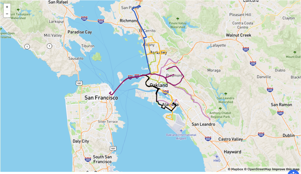 AC Transit Bus Lines into San Francisco