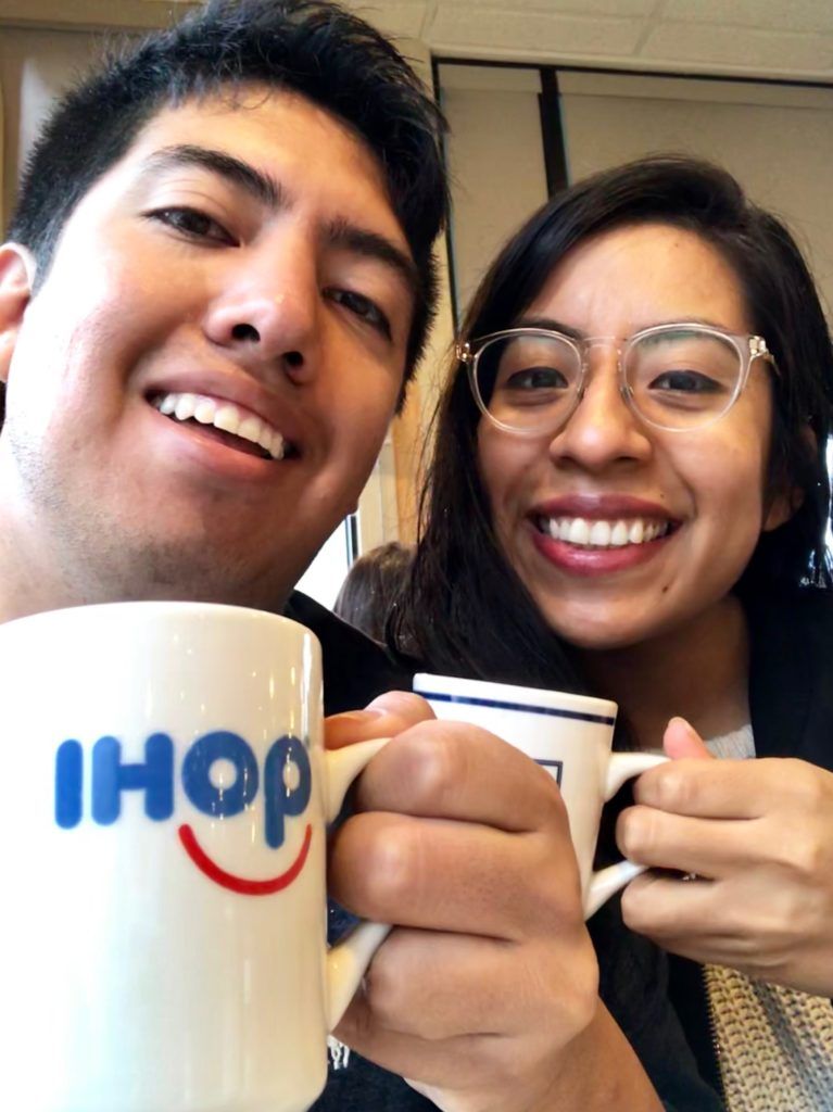 Photo of Veronica and I at IHOP