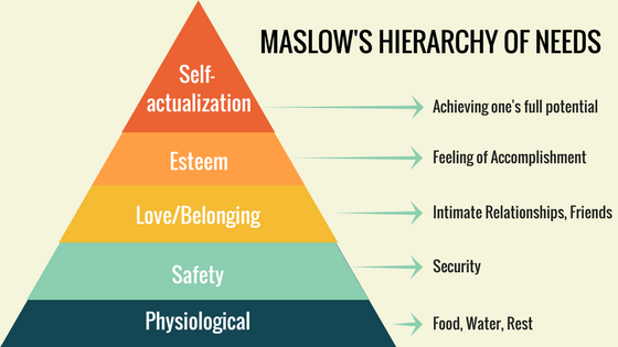 Image result for hierarchy of needs