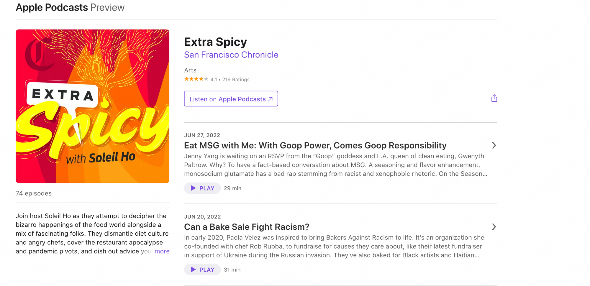 Apple Podcast Extra Spicy